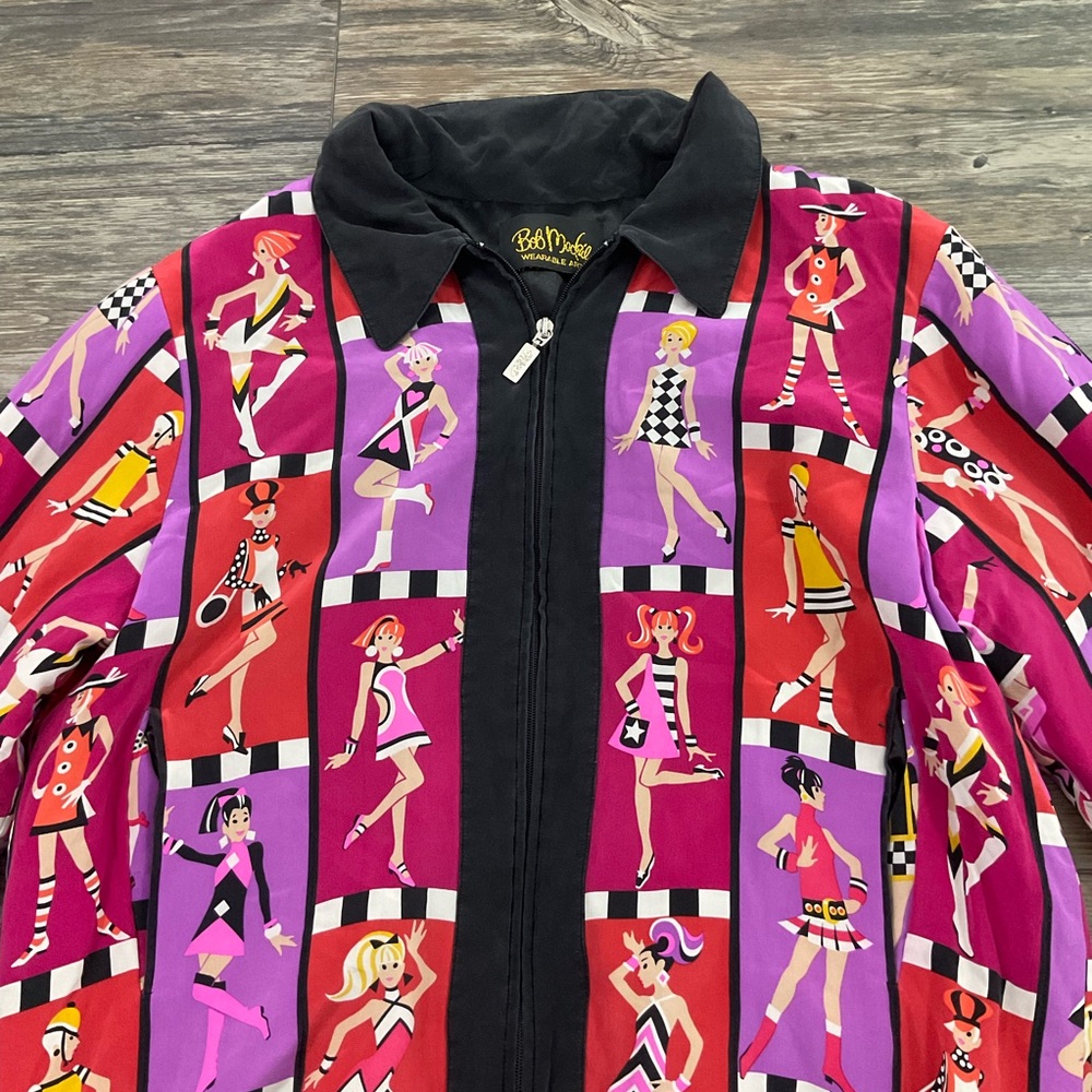 Vintage Bob Mackie Wearable Art Jacket Sz L - Picture 3 of 6